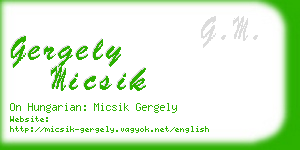 gergely micsik business card